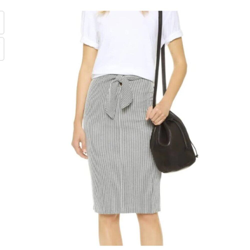 Club Monaco Indy's stripped midi skirt size Large - Picture 2 of 10